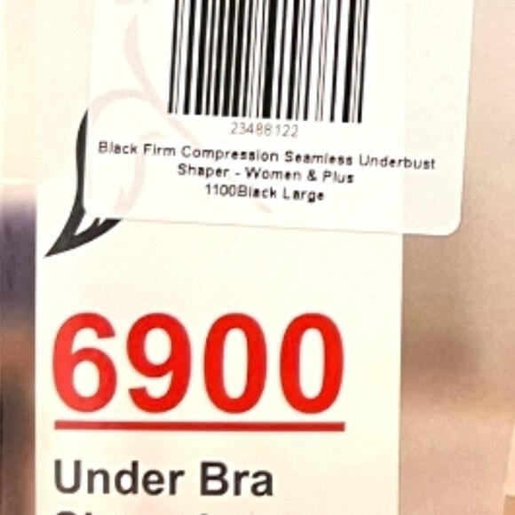NEW BLACK BODY SHAPER FIRM COMPRESSION SEAMLESS UNDER-BUST SHAPER Lg In Package - Picture 2 of 4